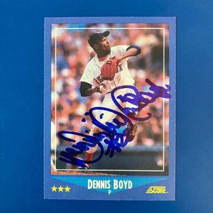 Dennis Boyd Autographed Baseball Card